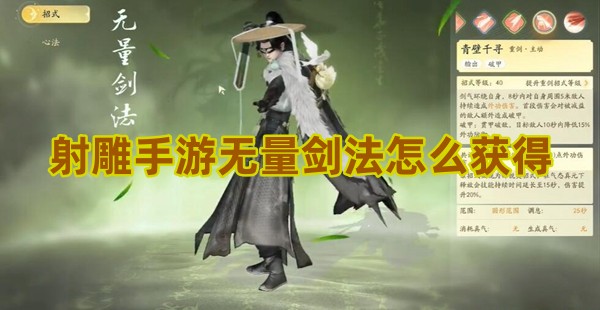 射雕手游无量剑法怎么获得